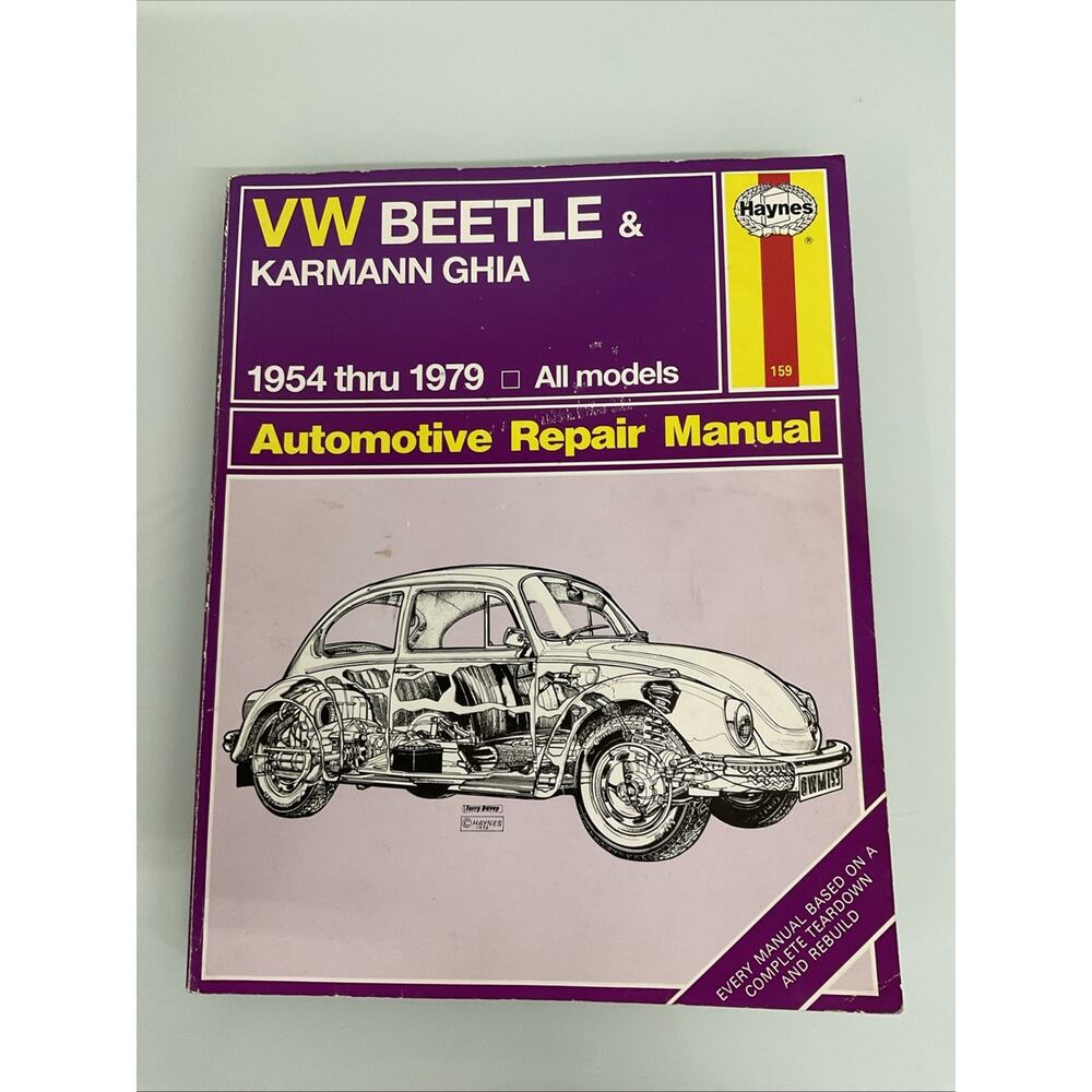 Haynes VW Beetle Karmann Ghia 1954-79 Automotive Repair Guide Service Manual 159